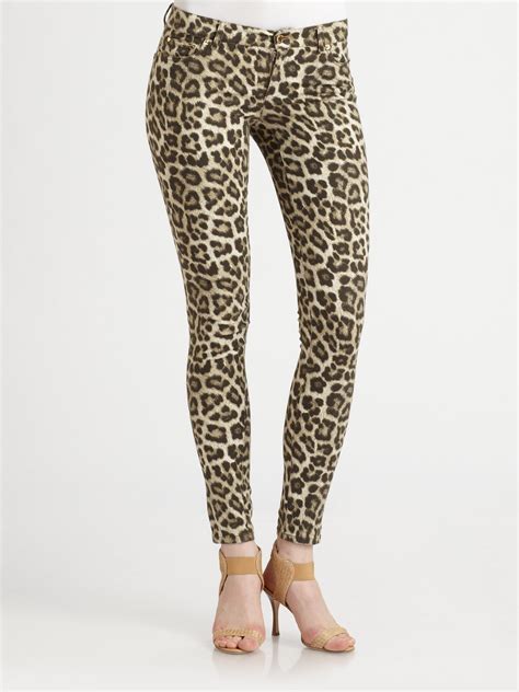 michael kors leopard print leggings|Michael Kors pull on leggings.